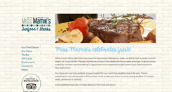 Desktop Screenshot of missmamiesrestaurant.com