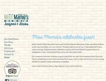 Tablet Screenshot of missmamiesrestaurant.com